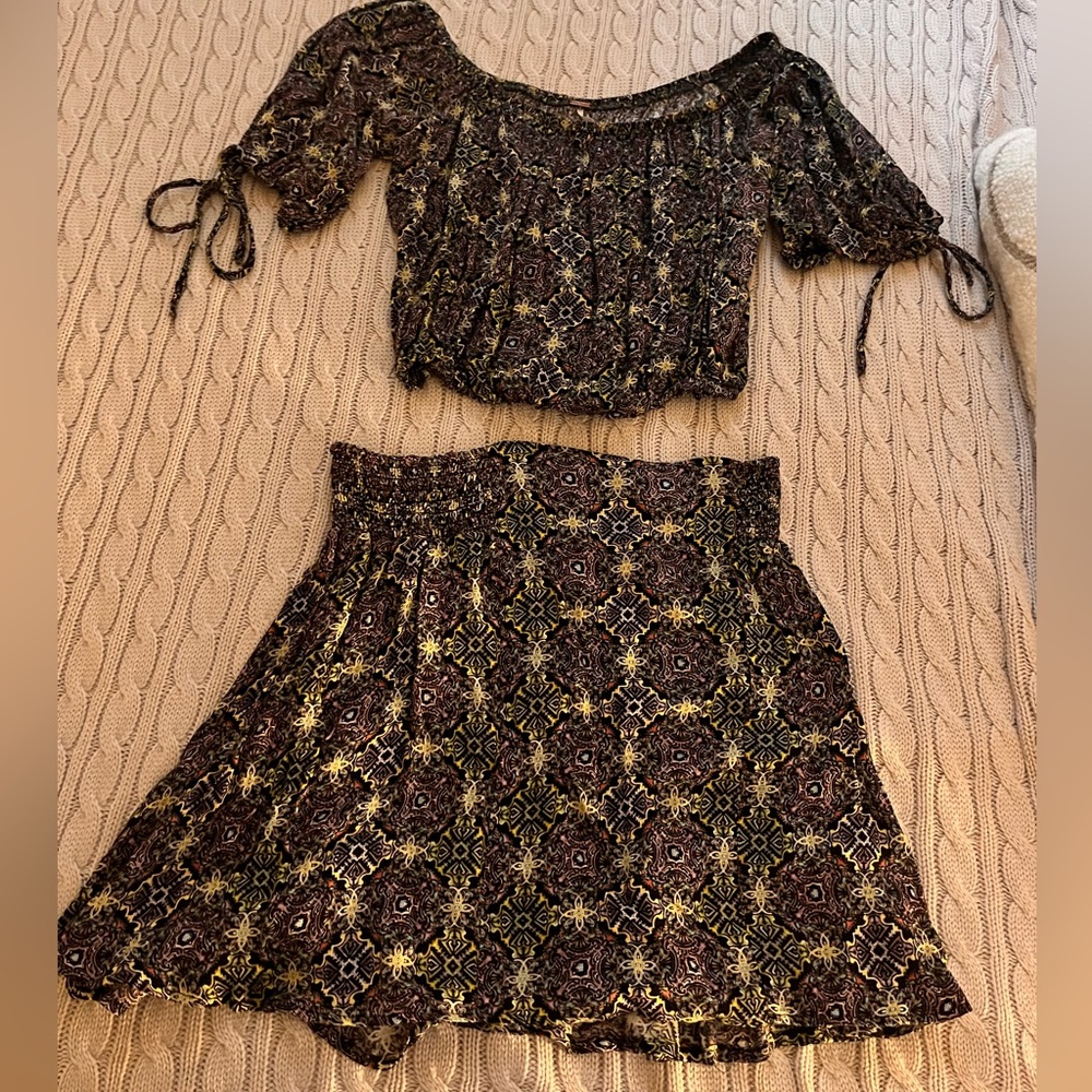 Free People Electric Love Printed Two-Piece Coverup/Dress OB548237